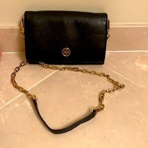 Tory Burch Black Leather Clutch